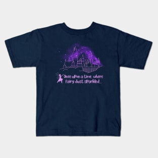 Once upon a time, where fairy dust sparkled Kids T-Shirt